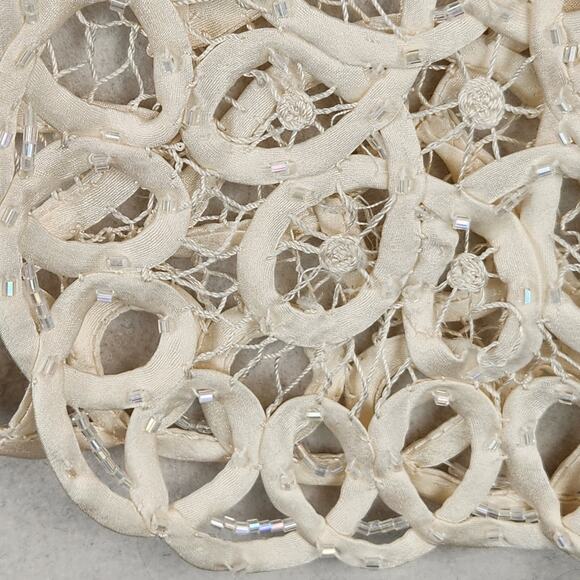 Soulmates Women's Silk Cream Lace Cardigan Women’s SZ M EUC - Picture 7 of 13